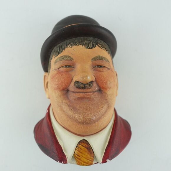 Laurel & Hardy Wall Busts By Legend Products 1984 England Signed F. Wright - Picture 10 of 16